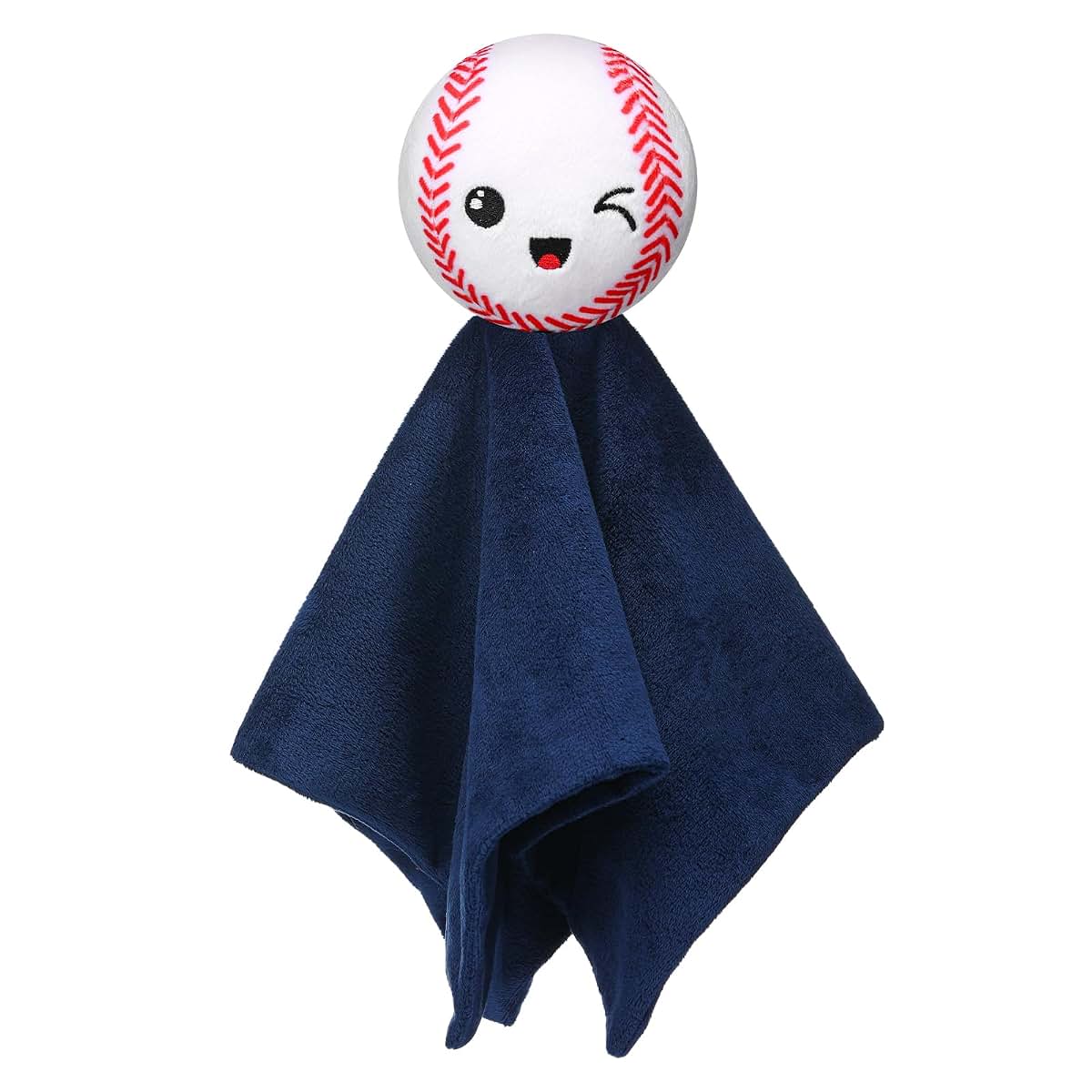 Fanfanwin 15 Inch Baseball Security Blanket Plush Polyester Cuddle Toy for Baby