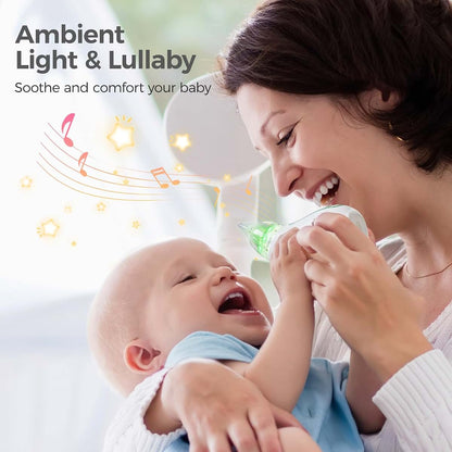 Momcozy Electric Nasal Aspirator for Baby, 3 Levels, Light and Music