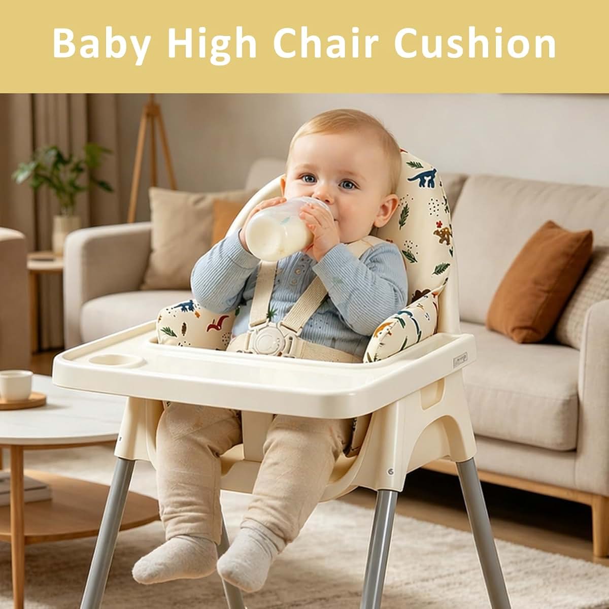 Tiny Feyzay High Chair Cushion With Inflatable Lining For Baby And Toddler