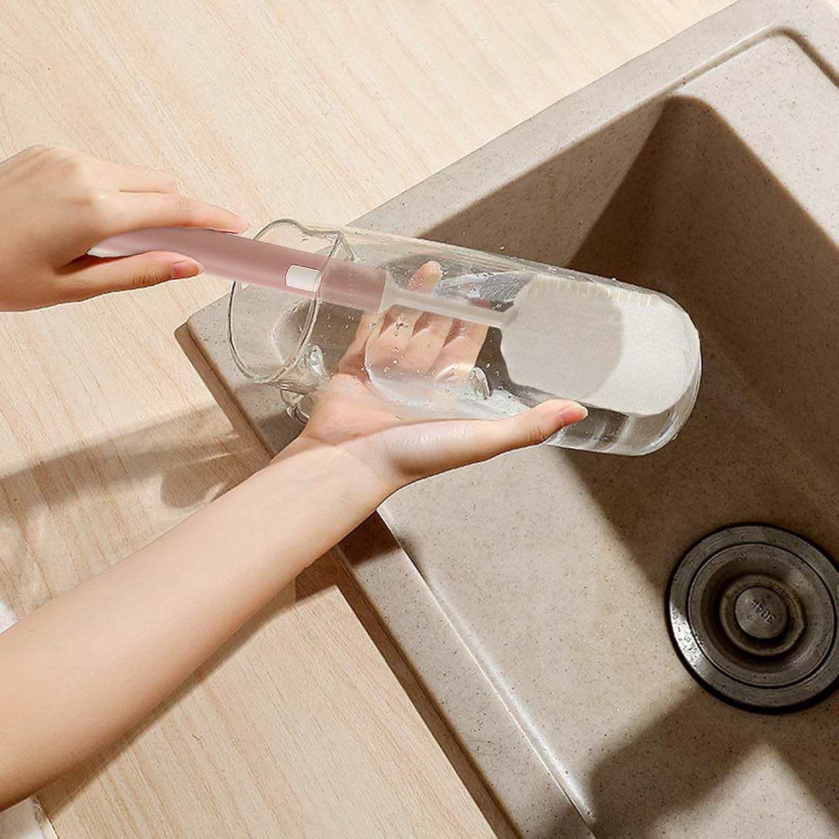 DYOG Bottle Brush, Comfortable Grip Bottle Scrubber Brush, Long Handled Tumbler Brush, Anti Slip Pipe Bottle Brushes