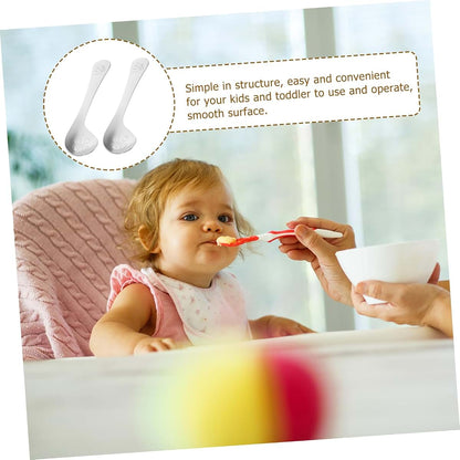 BabyOneStop 2 Pack Stainless Steel Baby Feeding Spoons With Ergonomic Handles