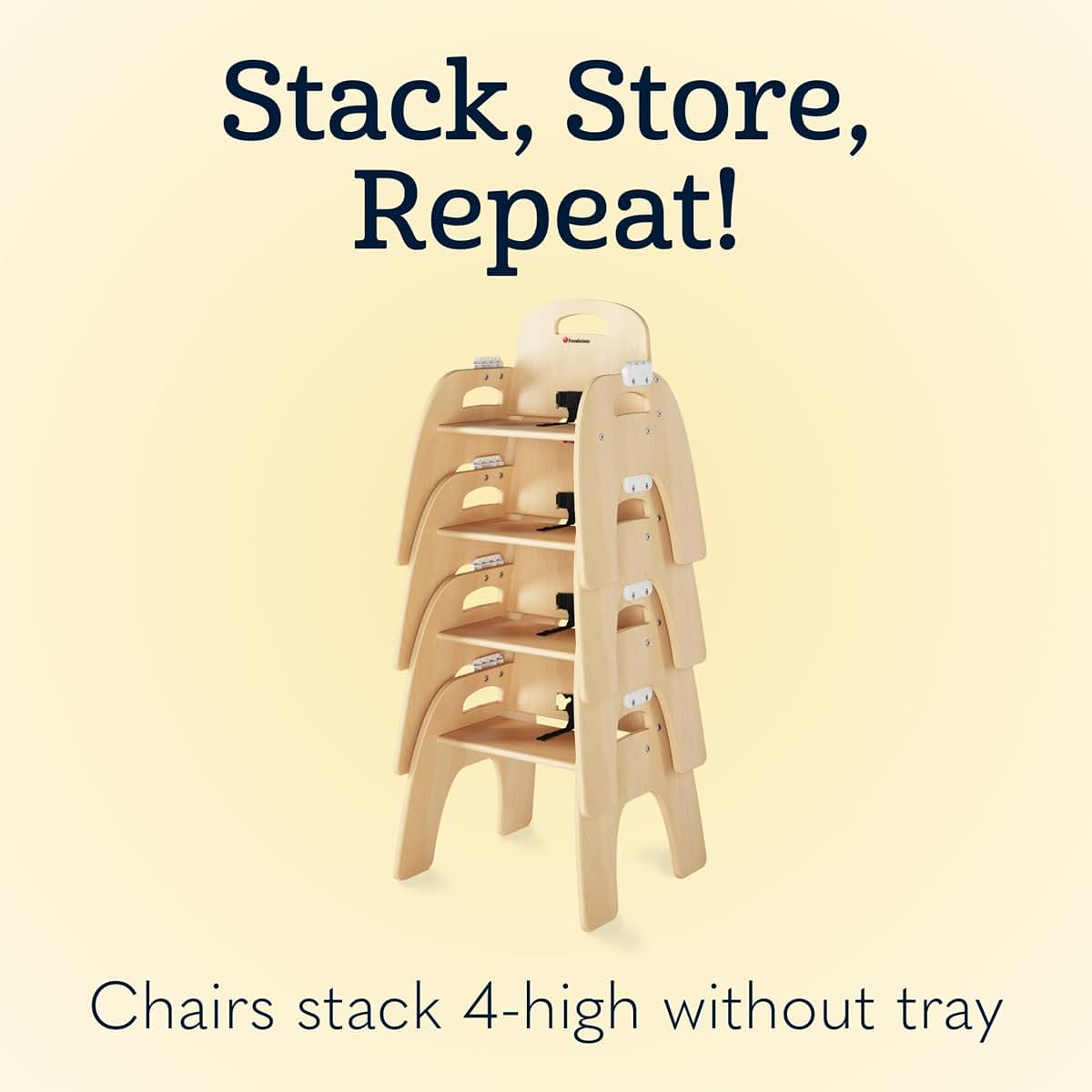 Foundations Easy Serve Wood Feeding Chair for Toddlers