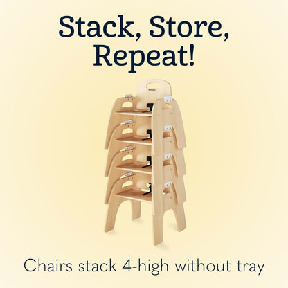 Foundations Easy Serve Wood Feeding Chair for Toddlers