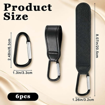 MSHHDK 6 Pcs Stroller Hooks for Bag Diaper Bag Hook Non-Slip Strollers Clip (photo 2)
