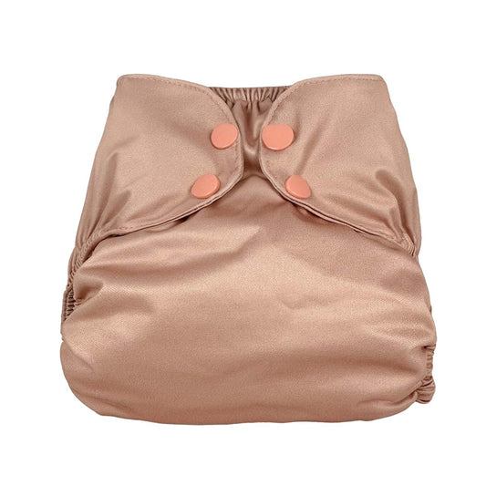 Bisenkid Waterproof Cloth Diaper Cover And Reusable Swim Diaper, Rose Tan, Size 2