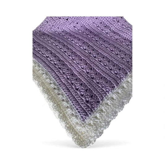 Kim's Crochet Designs Hand Crochet Baby Blanket in Soft Purple