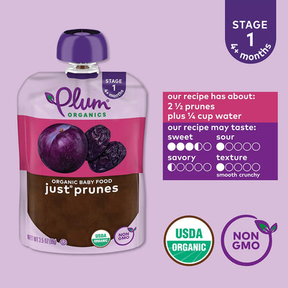 Plum Organics Just Prunes Baby Food Pouches