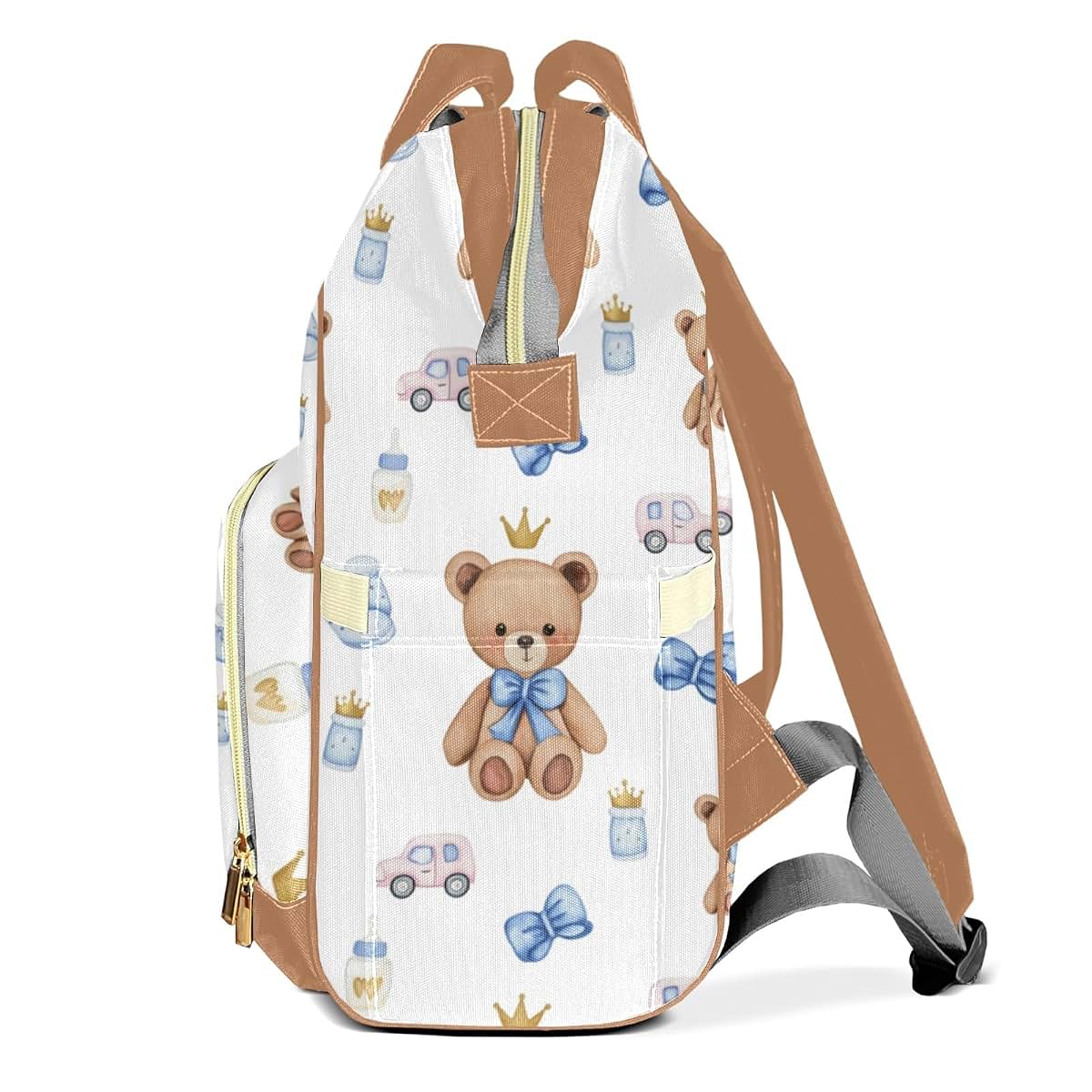 Joyestore Personalized Cute Bear Diaper Backpack With Custom Name (photo 3)