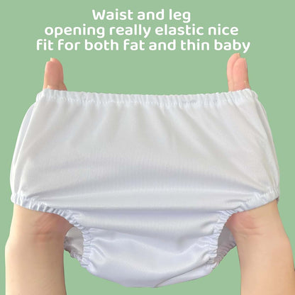 SMULPOOTI Reusable Plastic Underwear Cover Swim Diaper Covers White 3T (photo 4)