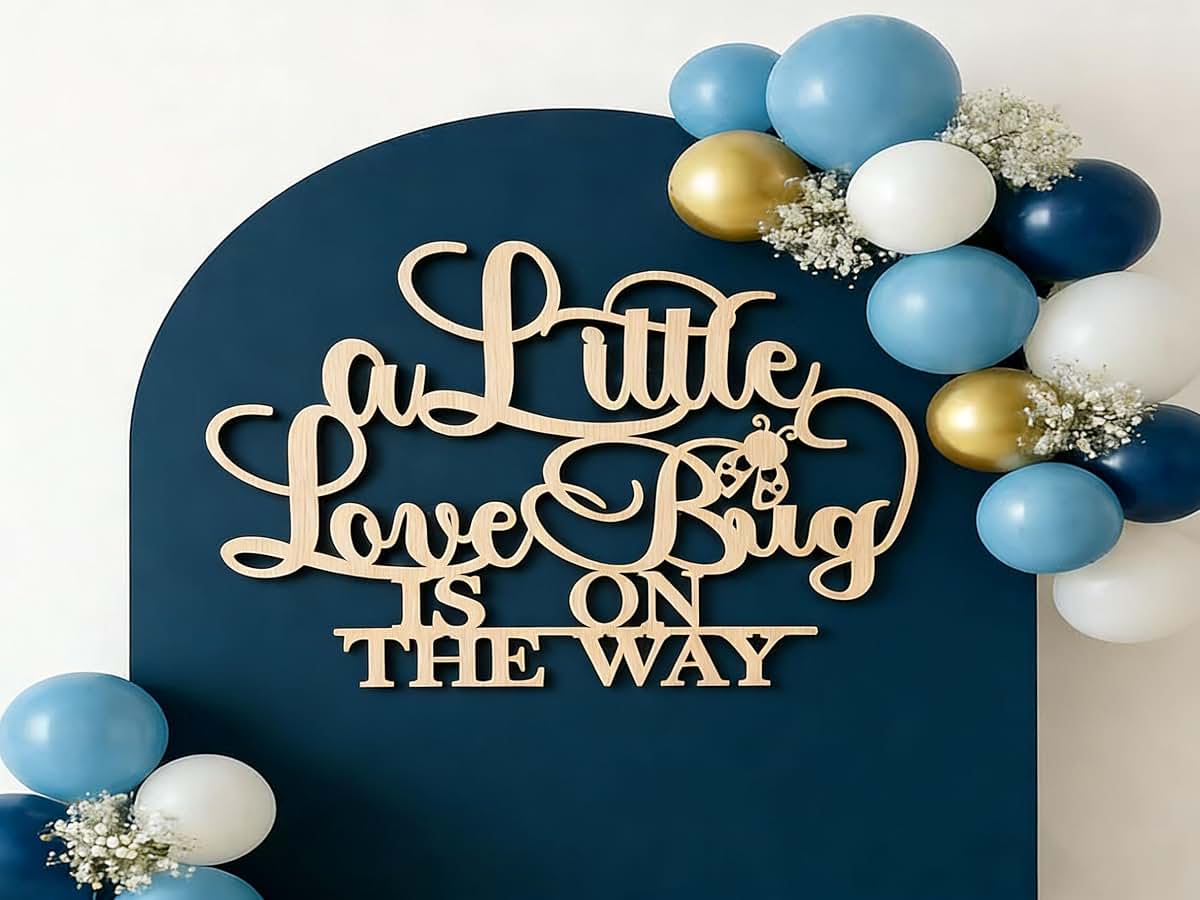 Qwtowfm Little Love Bug Baby Shower Sign