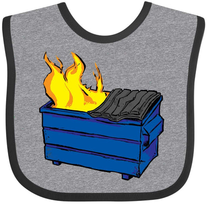 Dumpster Fire Baby Bib | Combed Ring-Spun Cotton Feeding Accessory