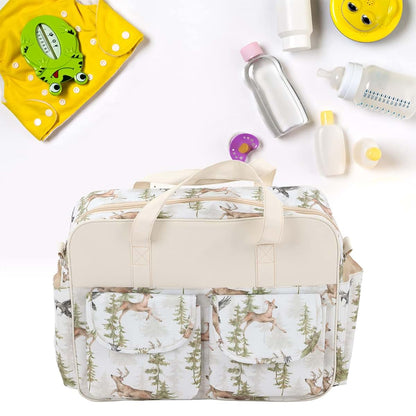 BAOK Nappy Changing Bags, Bump Diaper Bag Backpack for Mom and Dad (Forest Elk) (photo 2)
