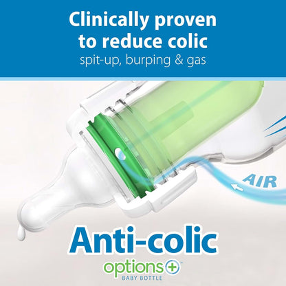 Dr. Brown's Anti-Colic Options+ Narrow Baby Bottles Purple 8 oz 3-Pack