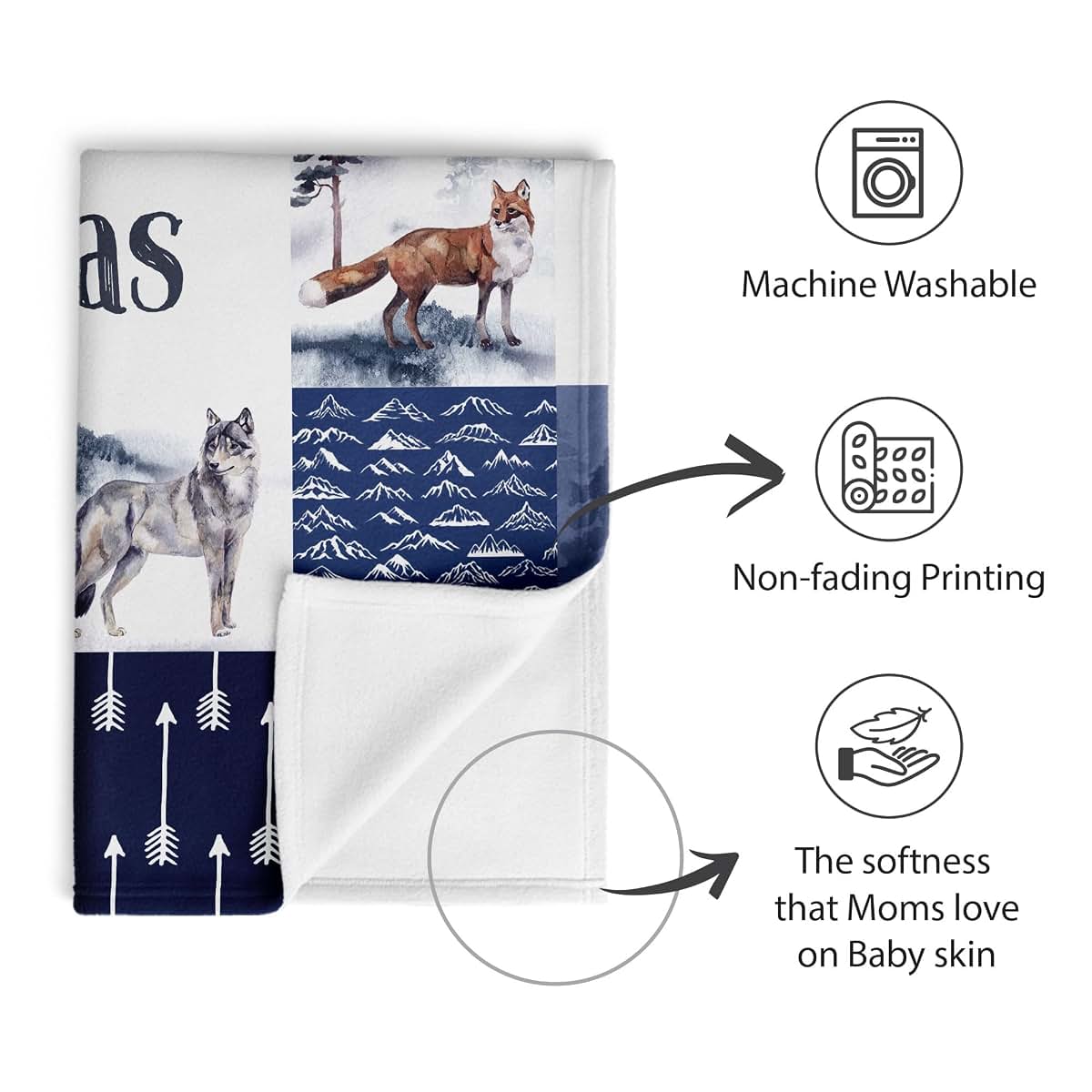 MDPrints Global 2 Pcs Baby Crib Bedding Set for Boys and Girls, Newborn Infant & Toddler Nursery Bed Set Decor, Canvas (photo 4)