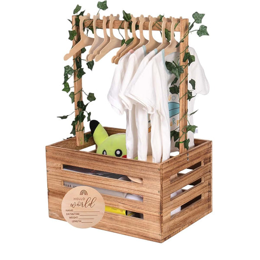 Fdcxjamyp Wooden Baby Shower Crate Closet Storage Hamper