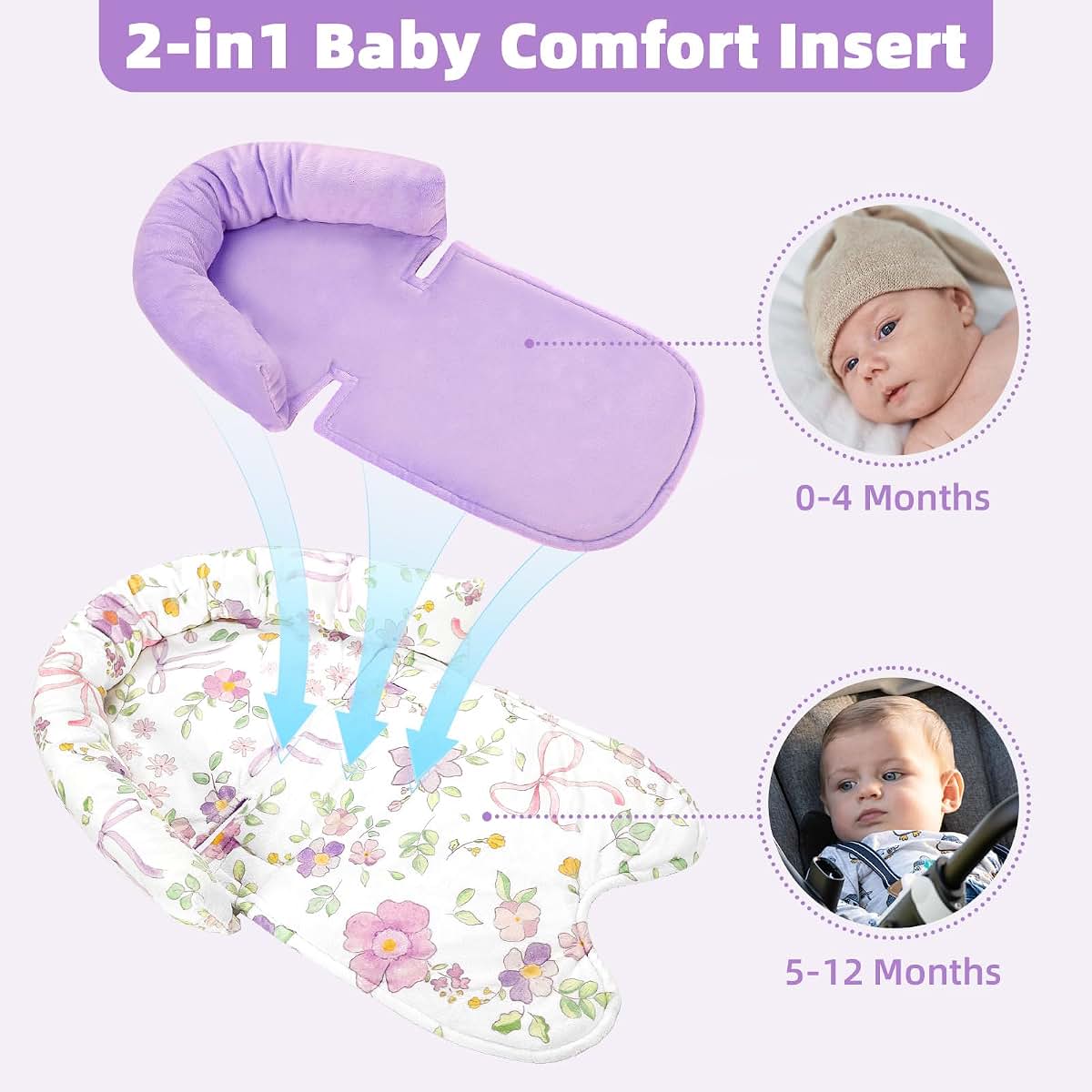 Swesen Infant Car Seat Insert And Strap Covers
