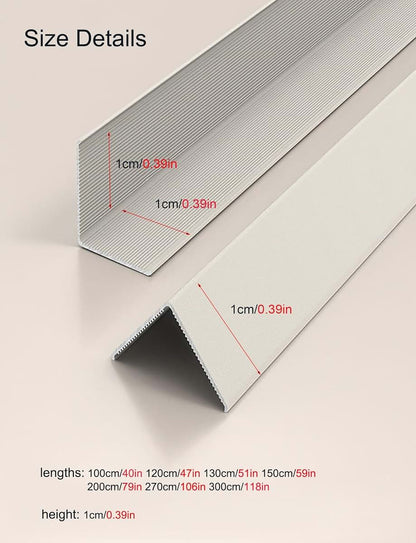 BabyOneStop Aluminum Alloy Wall Corner Protector 0.39in x 39.4in Black Edge Guard for Furniture and Stairs