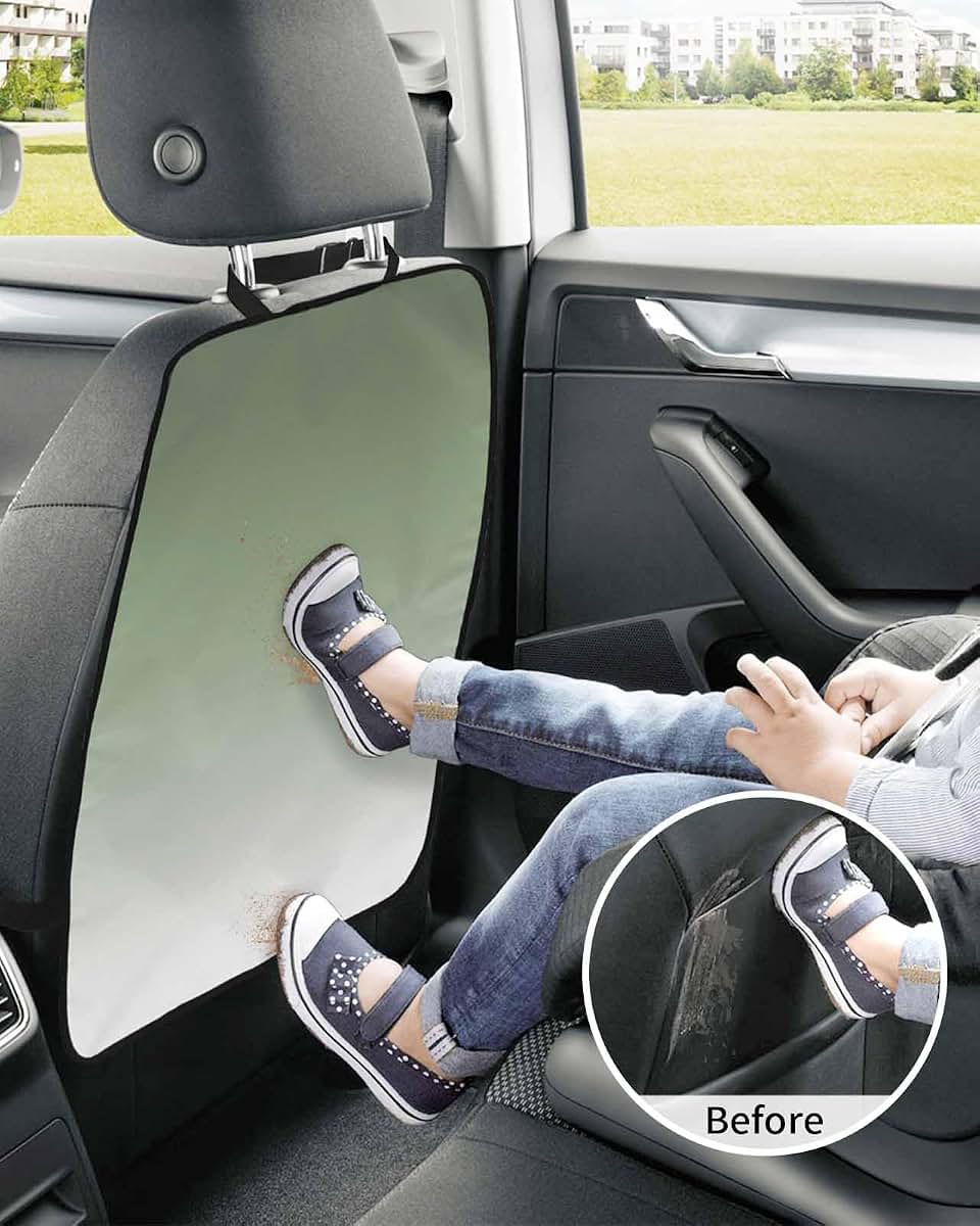 T&H XHome Car Seat Protector 2 Pack Waterproof Kick Mats
