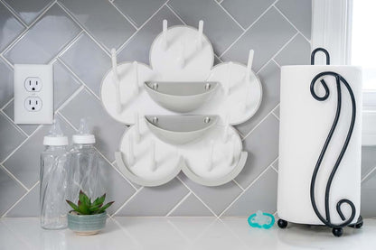 The Bottle Blossom Wall Mounted Baby Bottle Drying Rack