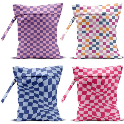 VBCVBGFH 4 Pack Waterproof Wet Dry Bag, Checkered