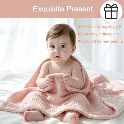 BabyOneStop 2 Pack Muslin Baby Blankets 40x40 In Cotton Floral Swaddle Receiving Blanket for Newborn Infant Toddler