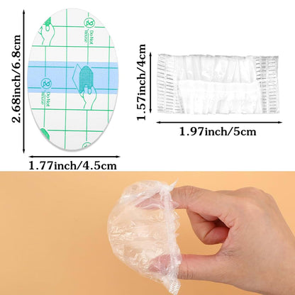 Gsbnjuy 200 Pcs Shower Bathing Ear Covers Baby Ear Covers Baby Showers Cap Ears Protection Water-proof Ears Stickers (photo 2)