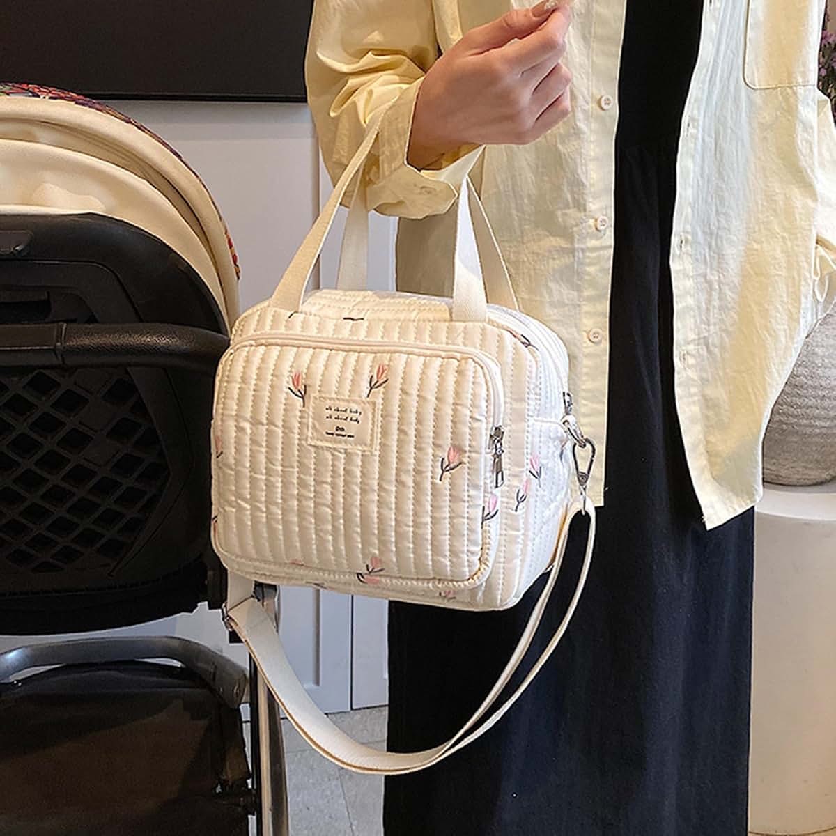 Yogoteu Embroidered Diaper Bag Storage Pouch With Adjustable Strap (photo 3)