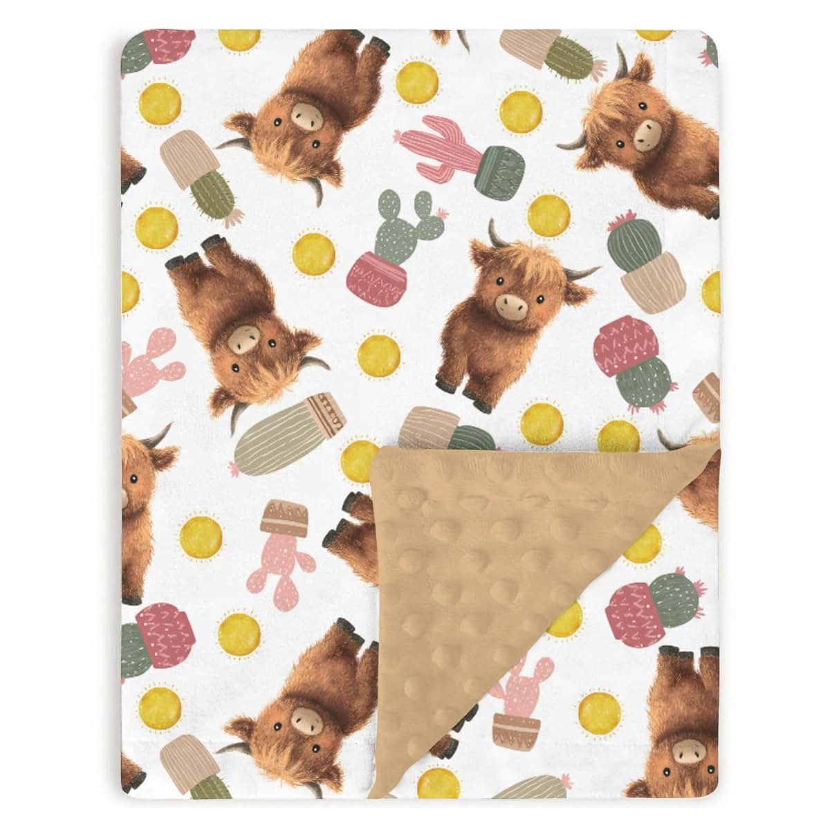 Tewrnvioc Baby Blanket 30 X 40 Inches Double Layer Minky Fleece Back