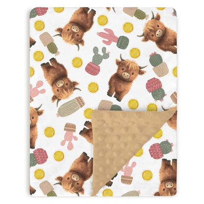 Tewrnvioc Baby Blanket 30 X 40 Inches Double Layer Minky Fleece Back