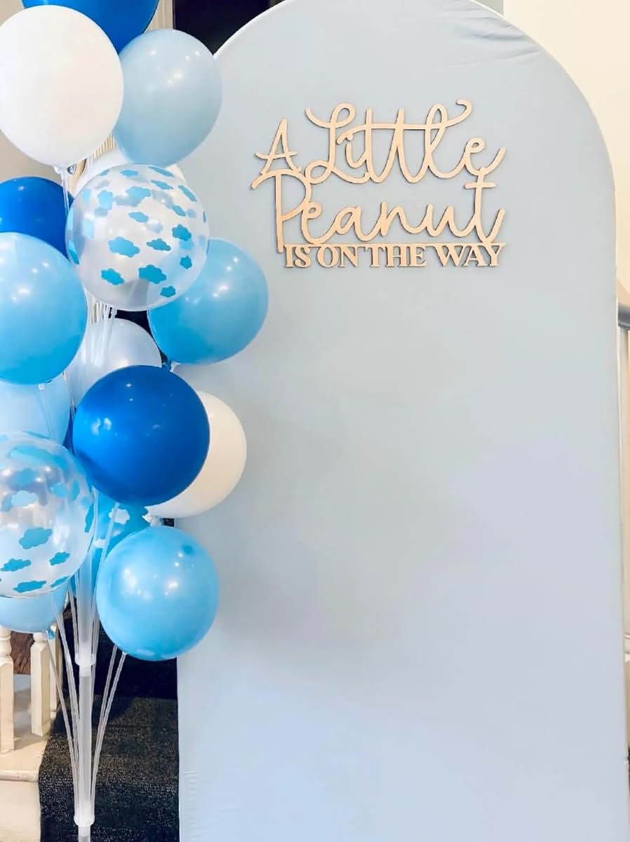 QENWWENG Wooden A Sweet Little Peanut Backdrop Sign