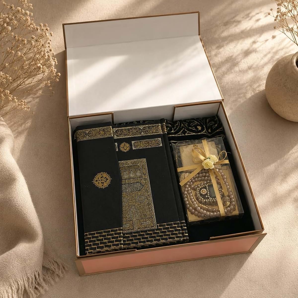 Baby Shower Chocolate Luxury Islamic Gift Set With Prayer Mat (photo 2)
