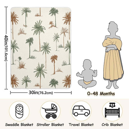 Kigai Palm Tree Baby Blanket 30x40 Inch Receiving Swaddling Wrap