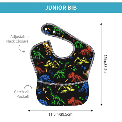 Midaivu Baby Feeding Bib Waterproof Adjustable With Pocket (photo 4)