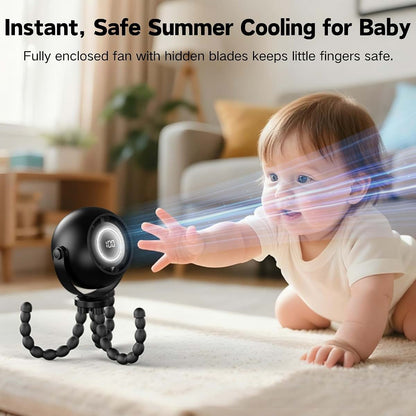 BabyOneStop Portable Stroller Fan With Flexible Tripod And LED Display