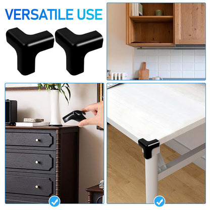Veemoon Table Corner Protective Pads, 4 Pack Soft PVC Edge Guards, Universal Fit for Furniture