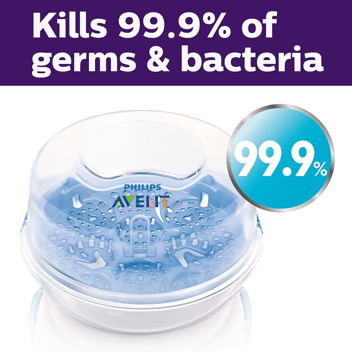 Philips Avent Microwave Steam Baby Bottle Sterilizer, 4-Bottle Capacity (photo 2)