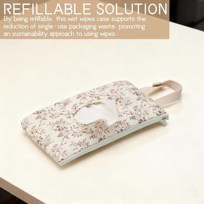 Sacxi Floral Reusable Wipes Pouch Portable Wet Wipes Case (photo 4)