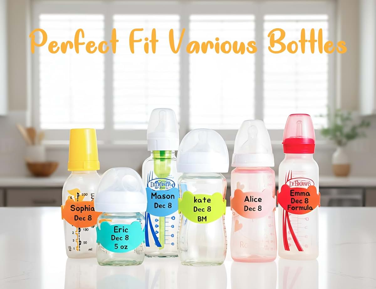 Aelop Silicone Baby Bottle Labels For Daycare, 6-Pack (photo 2)