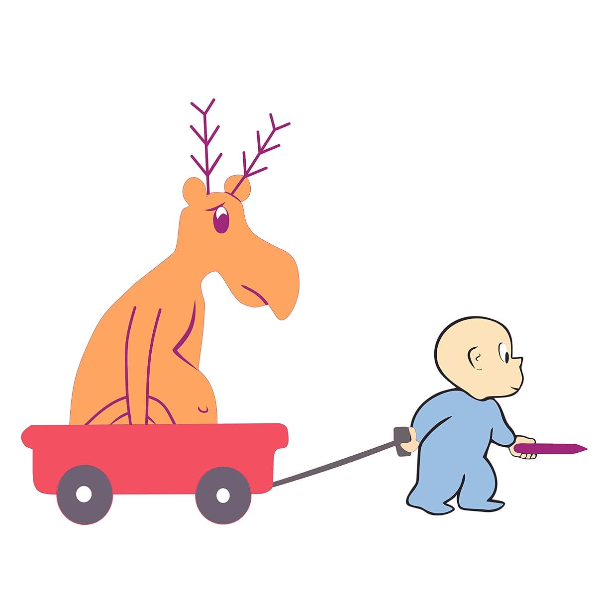 Made To Stick Decals LLC Rain Deer Vinyl Wall Decal For Kids Rooms
