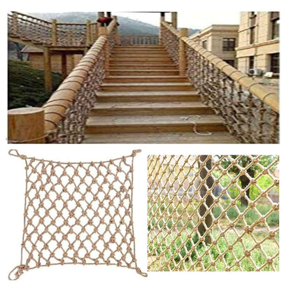 Hynet Heavy Duty Hemp Rope Netting 10x10ft Climbing Cargo Net