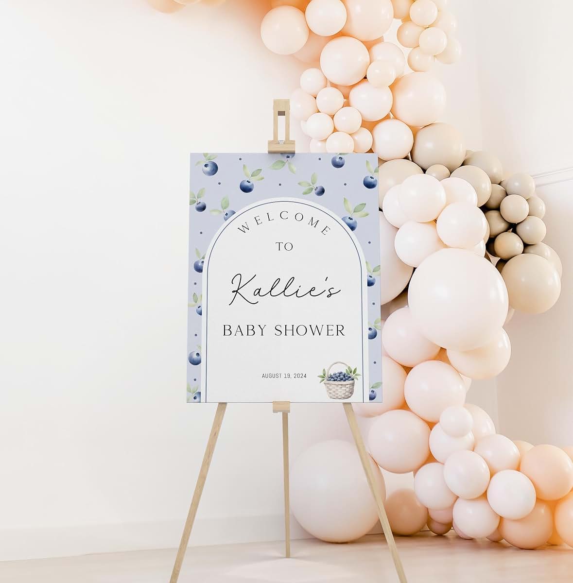 Kabeehome Welcome Poster for Baby Shower and Gender Reveal