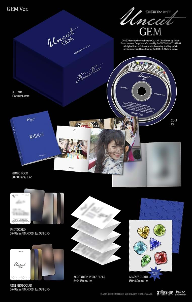 Valueflag KiiiKiii Uncut Gem 1st Mini Album Limited Gem Version