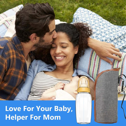 Milltrip USB Bottle Heated Cover - Portable Milk Warmer Bag with Heating (37-42°C), Fits Most Baby Bottles - Fast & (photo 3)