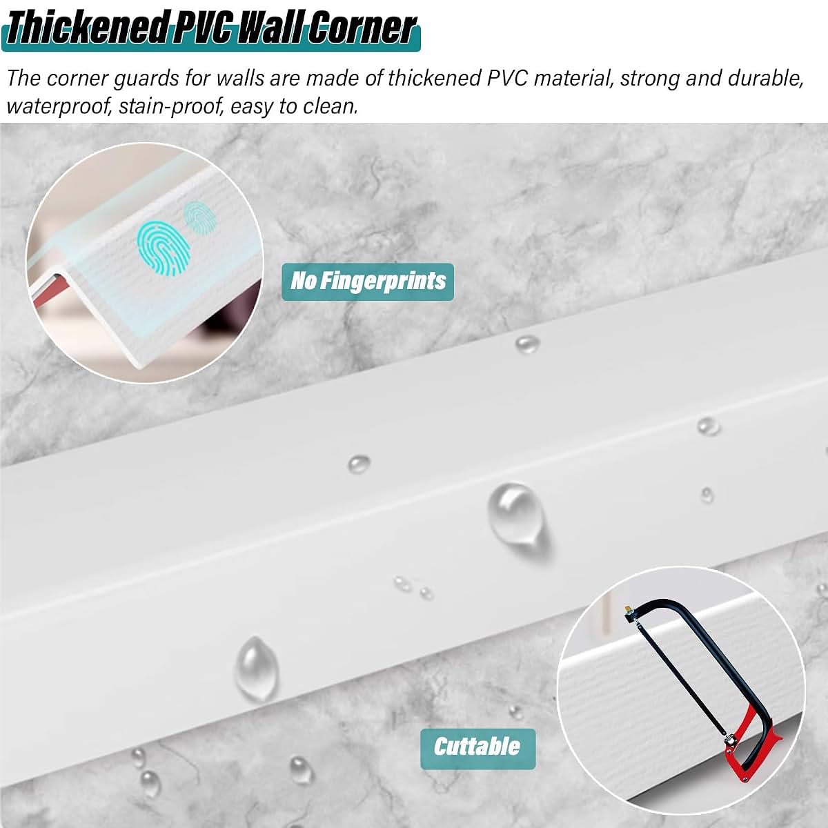 PVC Wall Corner Protector Guard for Edges and Corners