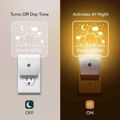 With Love From Julie Personalized Mountains Night Light For Kids Bedroom (photo 4)