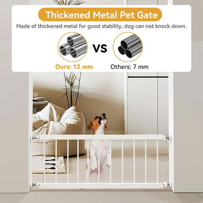 Fldofaves 18-45 Inch Adjustable Metal Dog Gate, Pressure Mounted