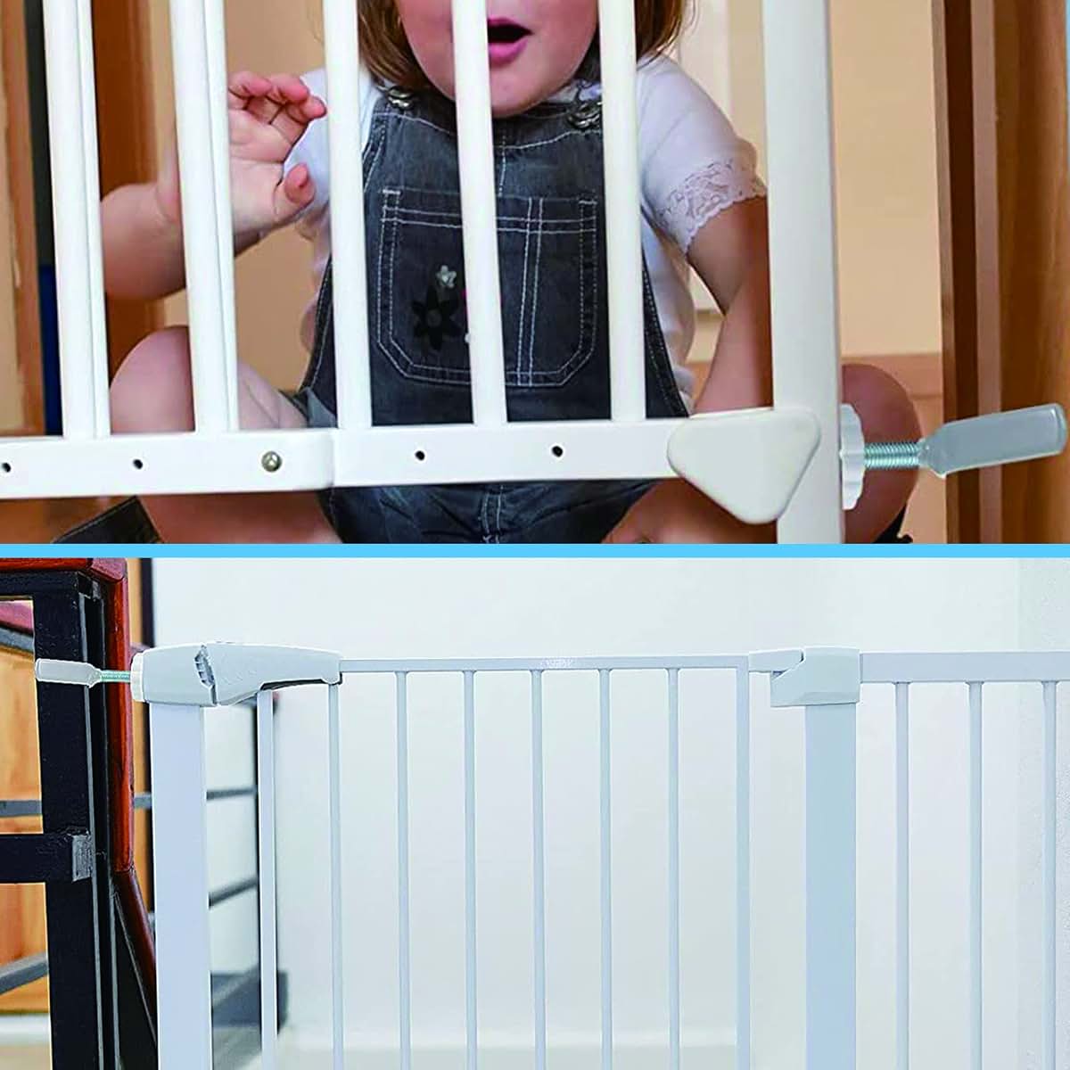 vmaisi Baby Gate Banister Adapter Y-Spindle Rods, M8 8mm, 2-Pack Grey