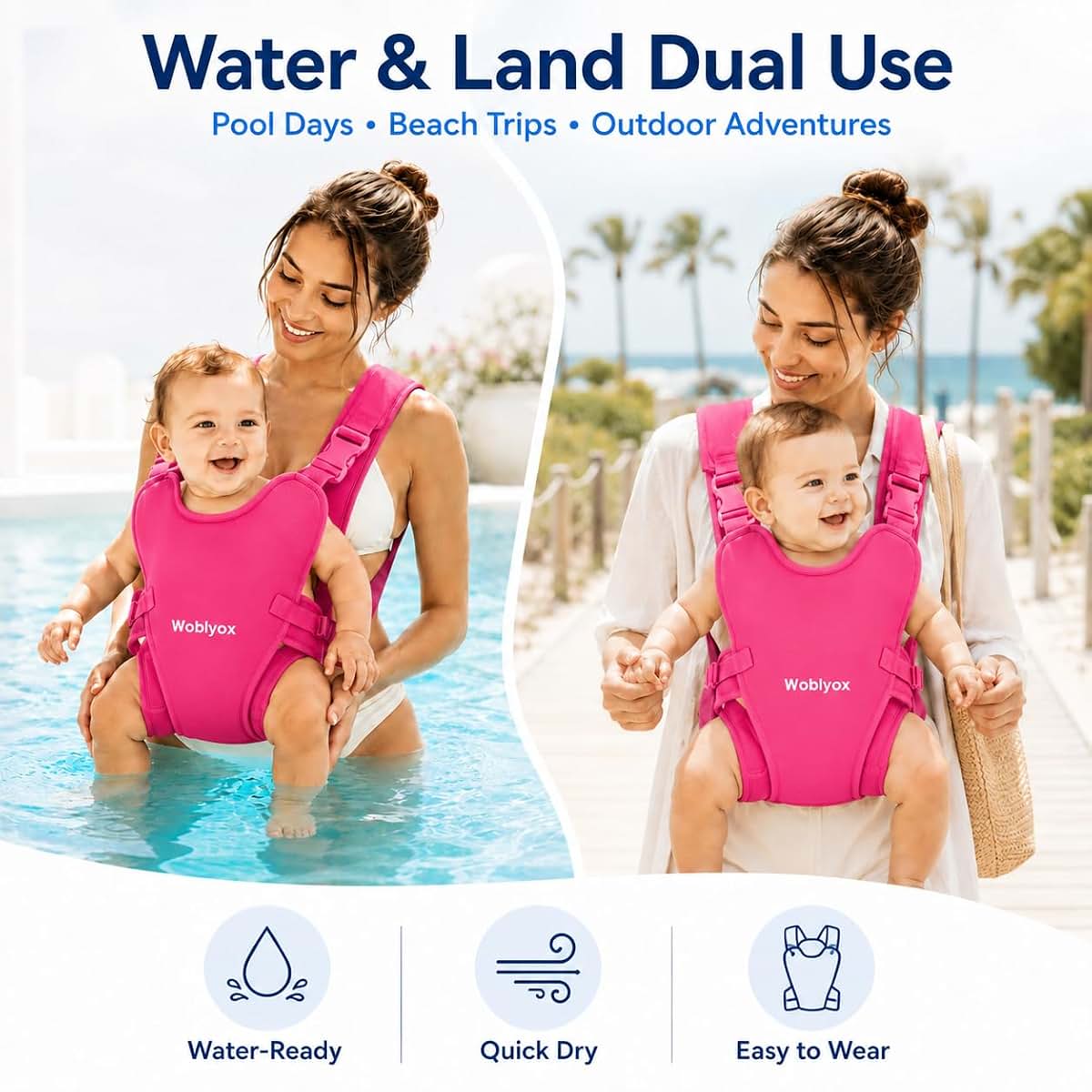 Water Baby Carrier | Quick-Dry Neoprene Sling for Pool and Travel