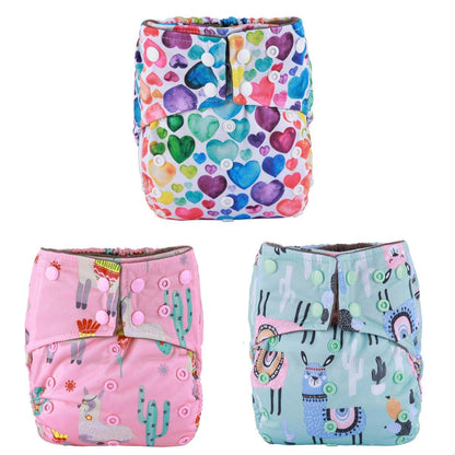 Sigzagor All In One Cloth Diapers Nappies for Night, Reusable Washable