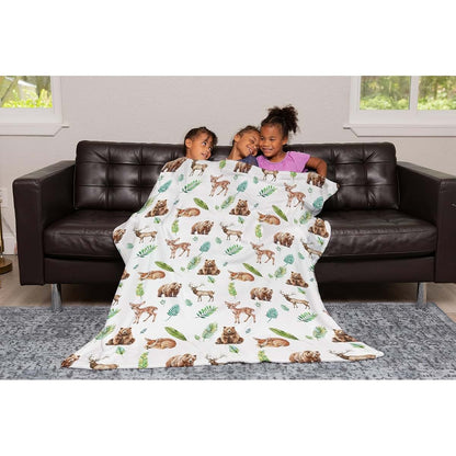 SqtmuHLuo Animal Baby Blanket Flannel Plush Nursery Bed Blanket (photo 2)
